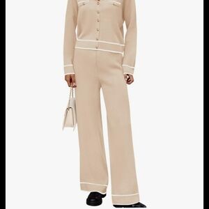 Elegant Tan Women's Pantsuit